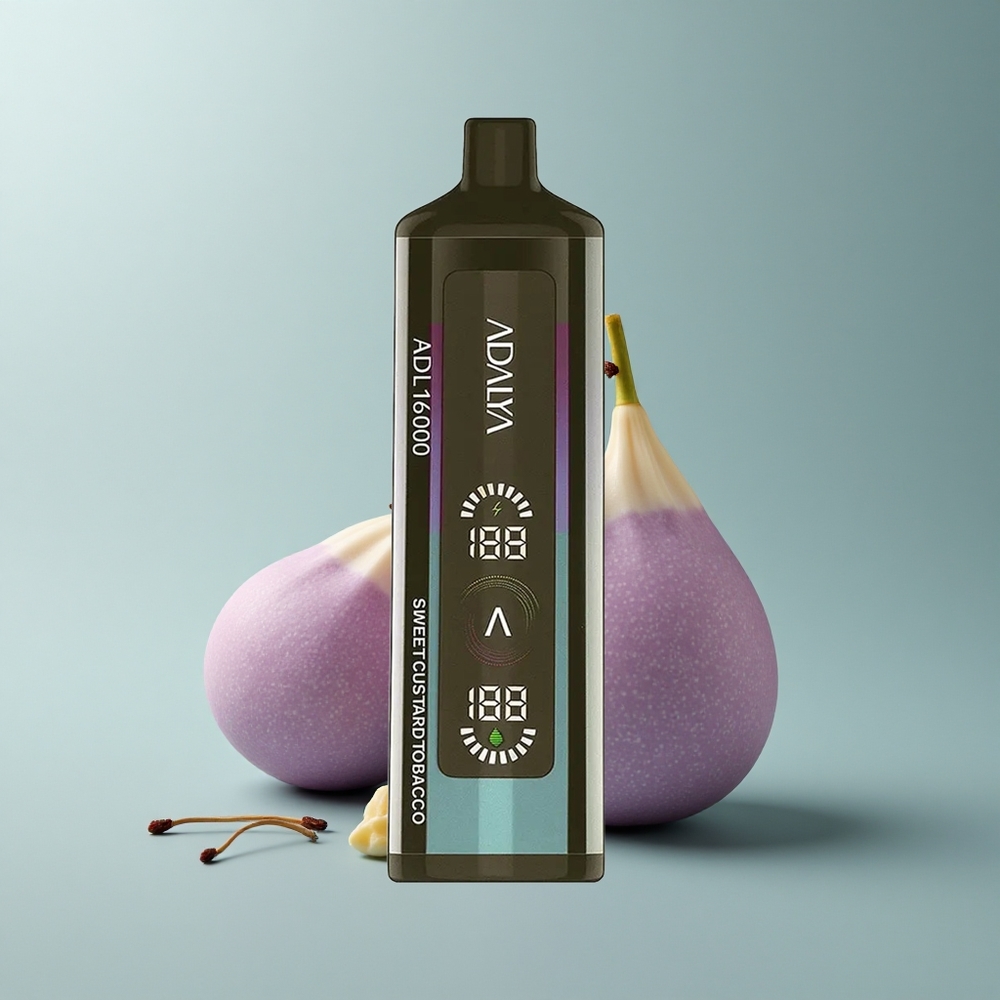 Adalya ADL 16000 PRO Puffs Tabaco de Crema Dulce con Pantalla Digital y 1000 mAh