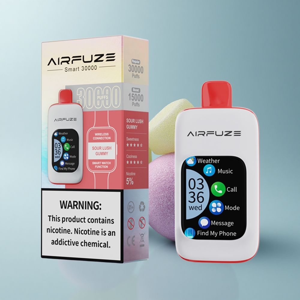 AirFuze Smart 30000 Puffs Caramelo Ácido Jugoso con Pantalla Táctil y 5% Nicotina