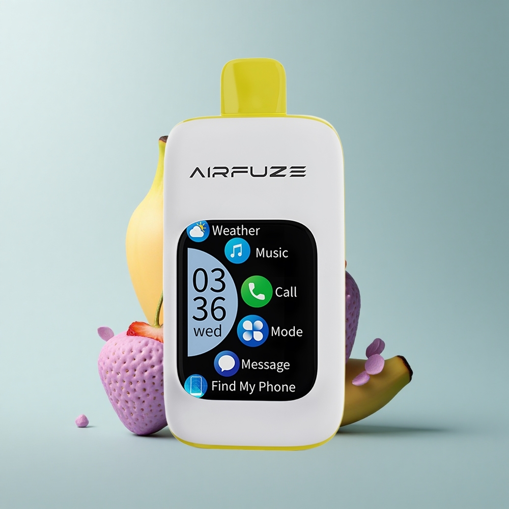 AirFuze Smart 30000 Puffs Fresa Plátano Pantalla Táctil Tipo-C 5% Nicotina
