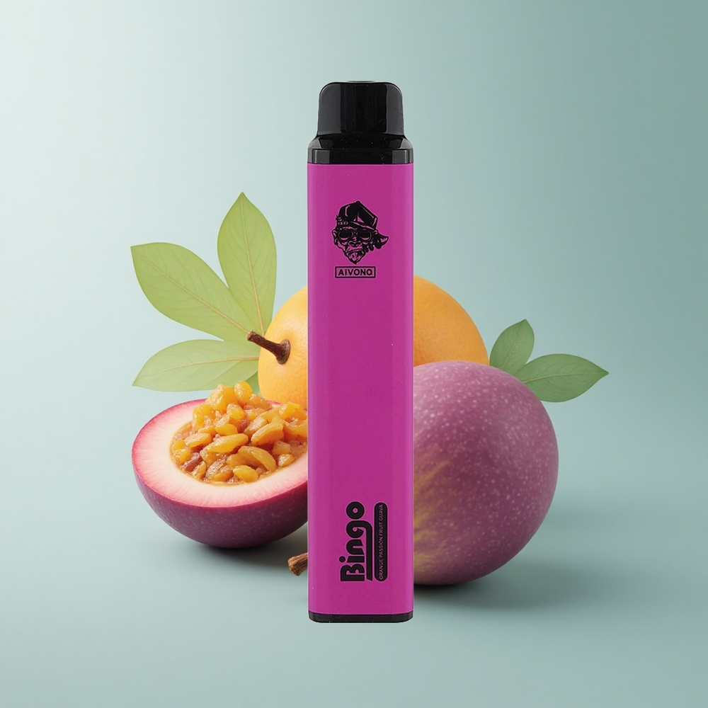 Aivono Aim Bingo 4000 Puffs Maracuyá Guayaba Naranja 5% Nicotina 1000mAh