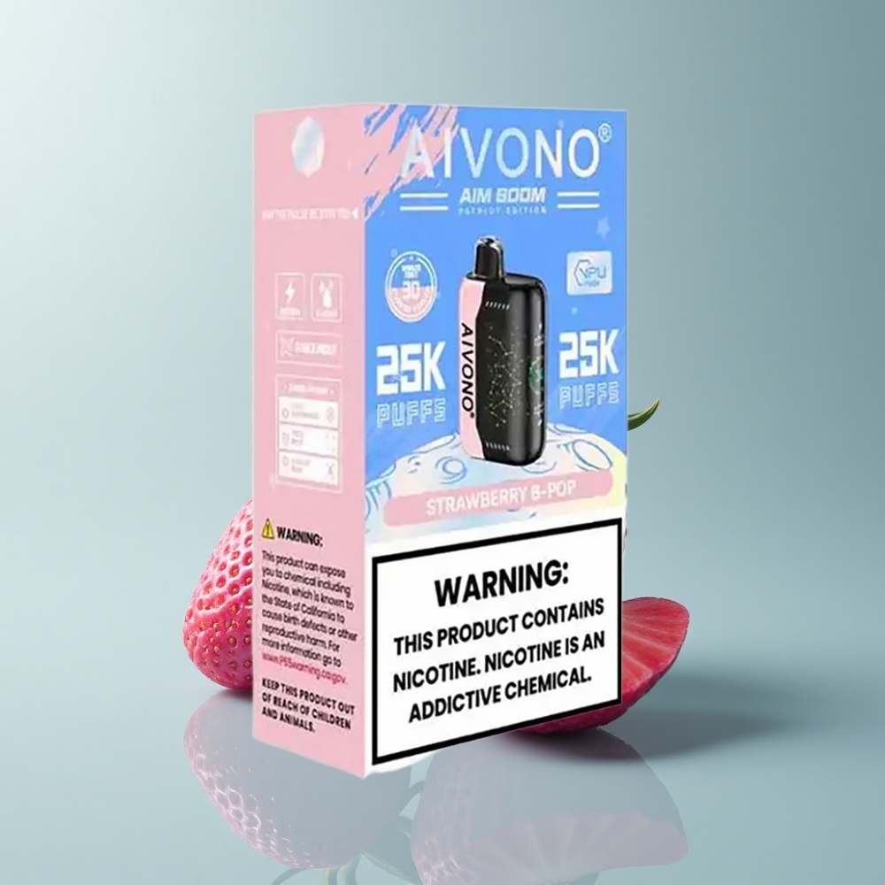 Aivono Aim Boom 25000 Puffs Fresa B Pop Sin Nicotina 650mAh