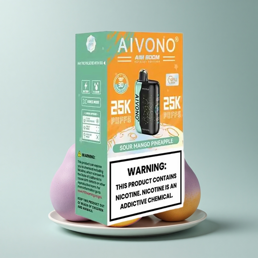 Aivono Aim Boom 25000 Puffs Mango Piña Ácido con 0% Nicotina y 650mAh