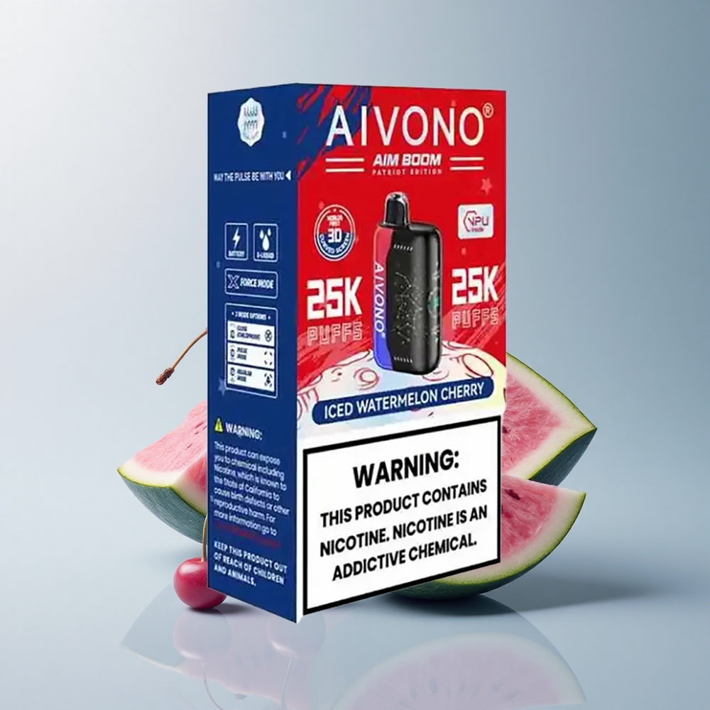 Aivono Aim Boom 25000 Puffs Sandía Cereza Helada 0% Nicotina 650mAh