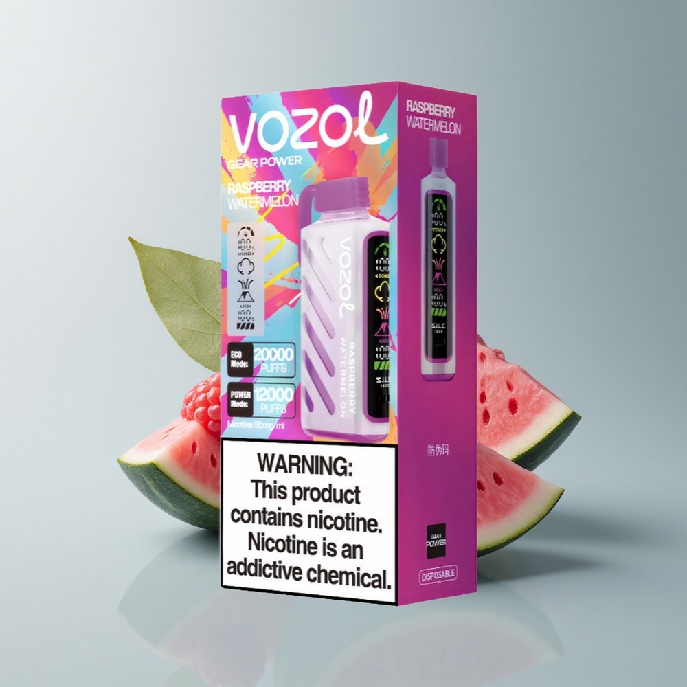 VOZOL Gear Power 20000 Puffs Frambuesa Sandía con Pantalla Completa y Nicotina al 5%