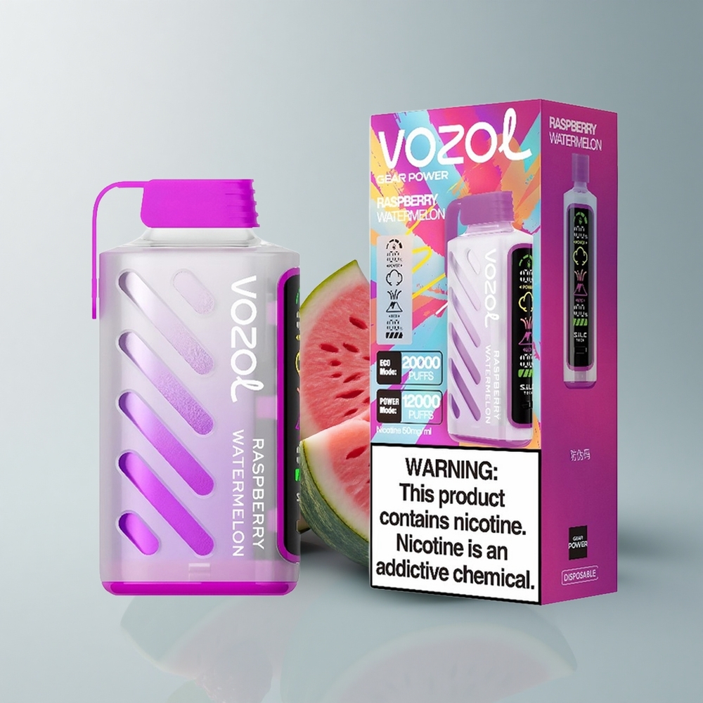 VOZOL Gear Power 20000 Puffs Frambuesa Sandía con Pantalla Completa y Nicotina al 5%