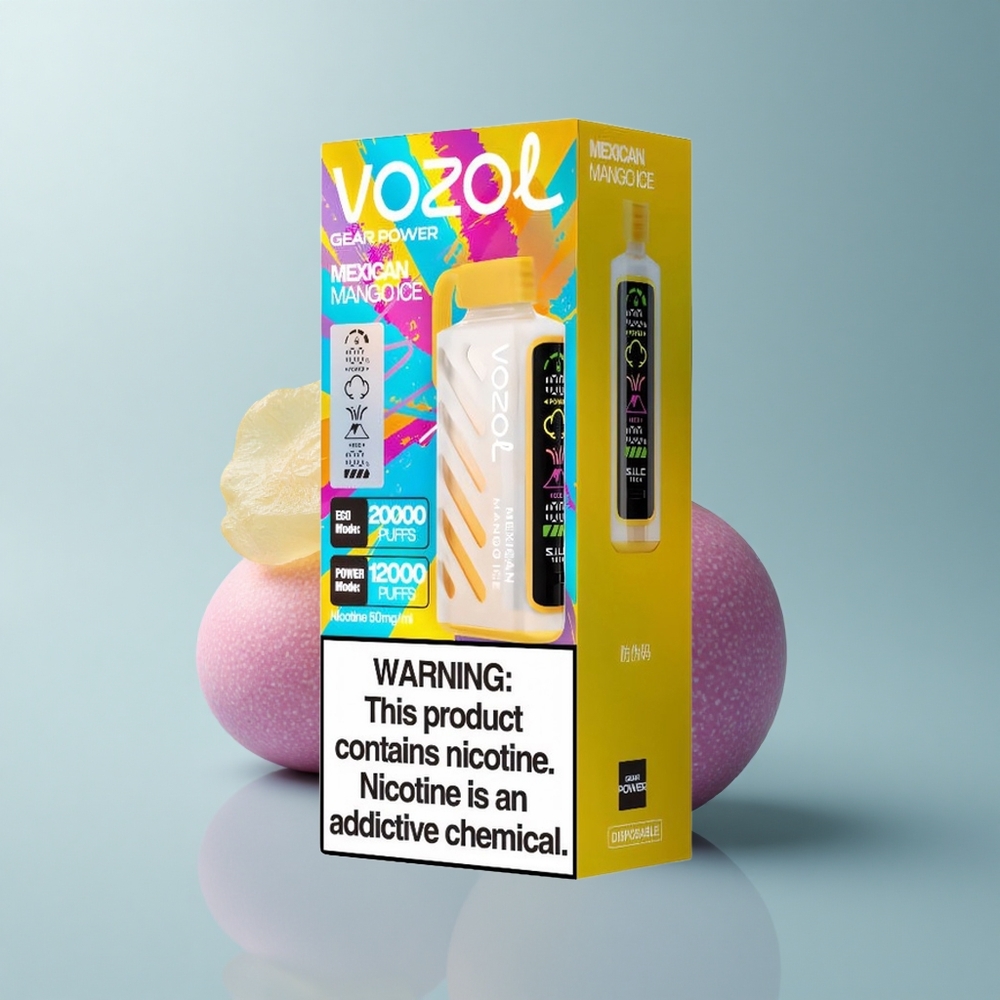 VOZOL Gear Power 20000 Puffs Helado de Mango Mexicano con Dual Mesh Coil y 20mL