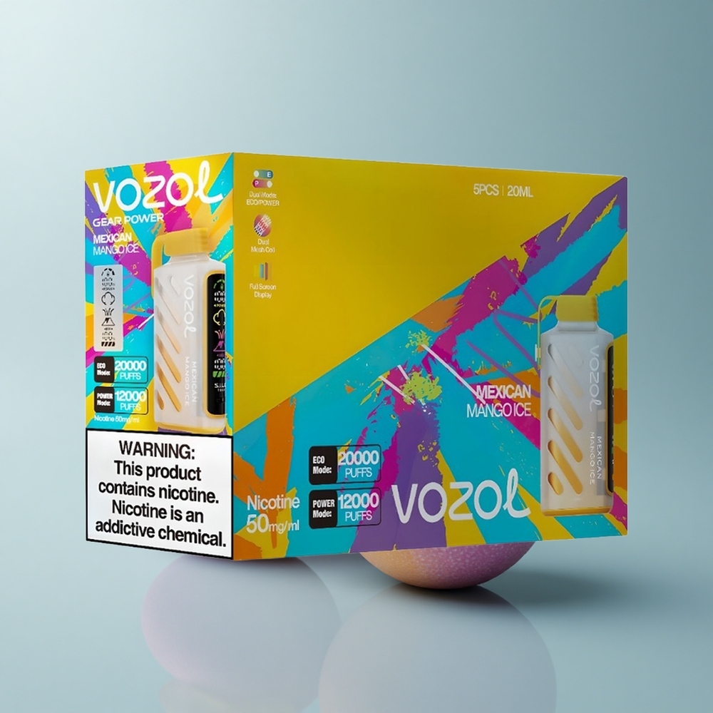 VOZOL Gear Power 20000 Puffs Helado de Mango Mexicano con Dual Mesh Coil y 20mL
