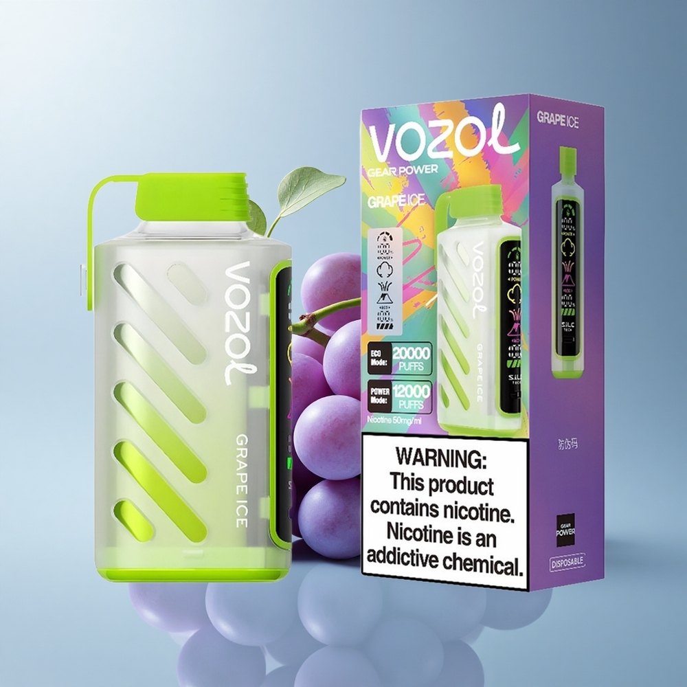 VOZOL Gear Power 20000 Puffs Helado de Uva con Dual Mesh y 20mL