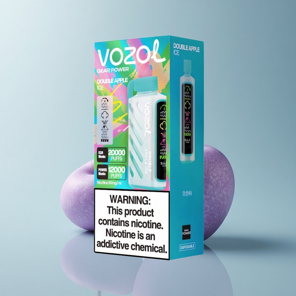 VOZOL Gear Power 20000 Puffs Manzana Doble Hielo con Dual Mesh Coil y 20mL