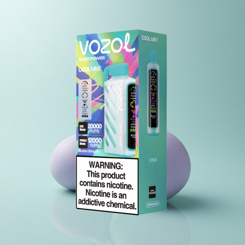 VOZOL Gear Power 20000 Puffs Menta Fría con Dual Mesh y 20mL