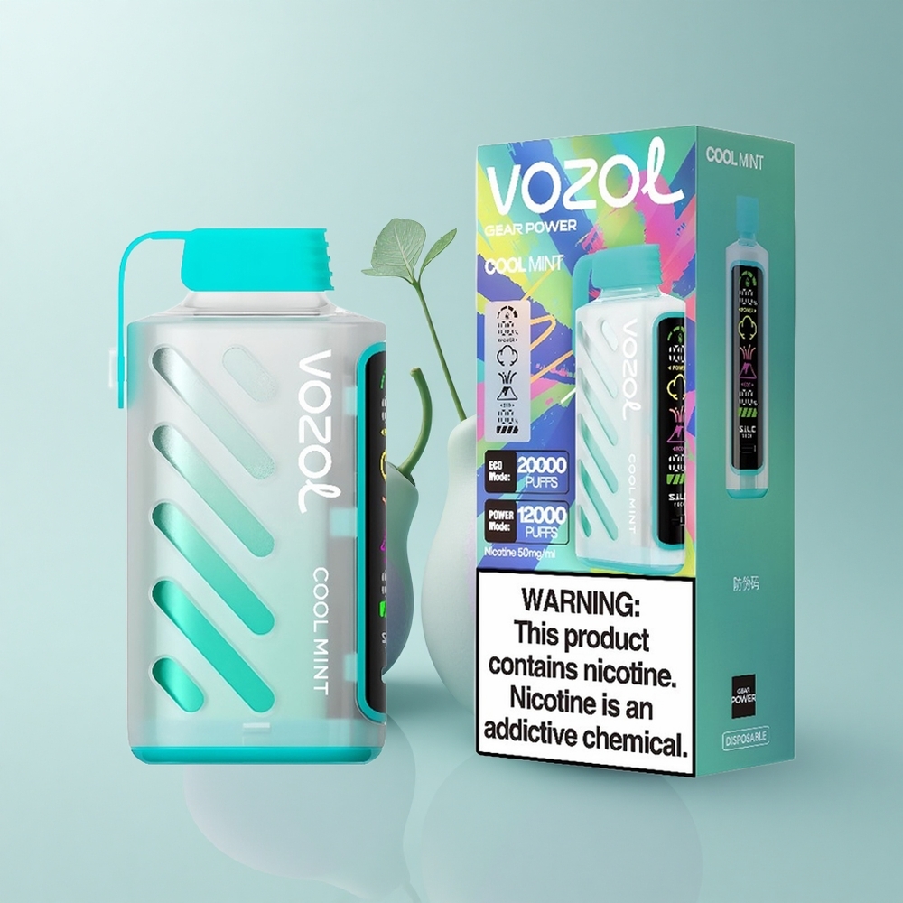 VOZOL Gear Power 20000 Puffs Menta Fría con Dual Mesh y 20mL