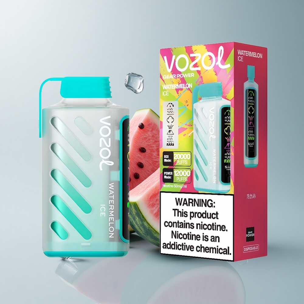 VOZOL Gear Power 20000 Puffs Sandía Hielo con Dual Malla y 20mL