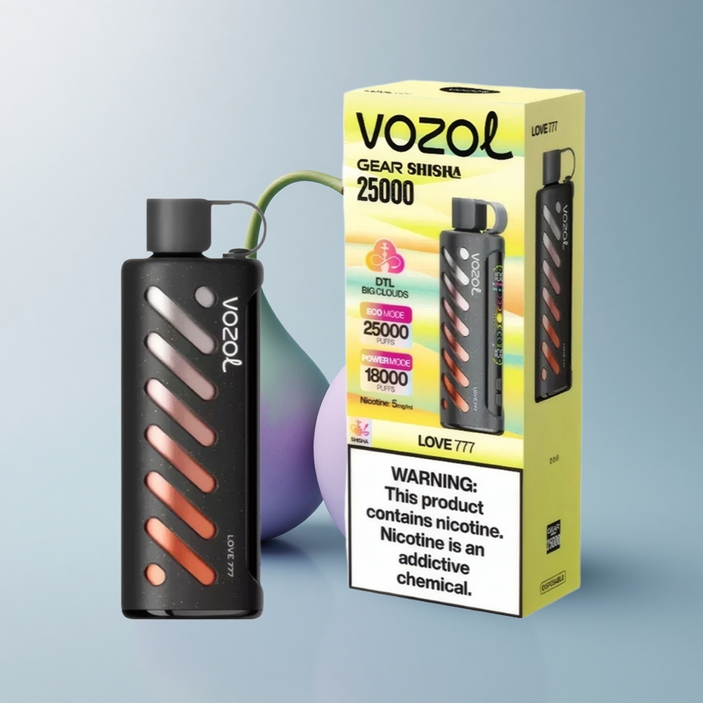 VOZOL Gear Shisha 25000 Puffs Amor 777 Sabores Deliciosos 30 Chip Inteligente 1000mAh