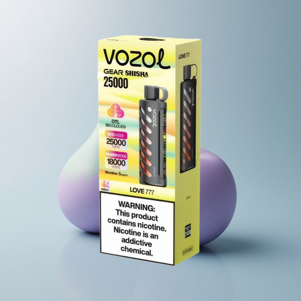 VOZOL Gear Shisha 25000 Puffs Amor 777 Sabores Deliciosos 30 Chip Inteligente 1000mAh