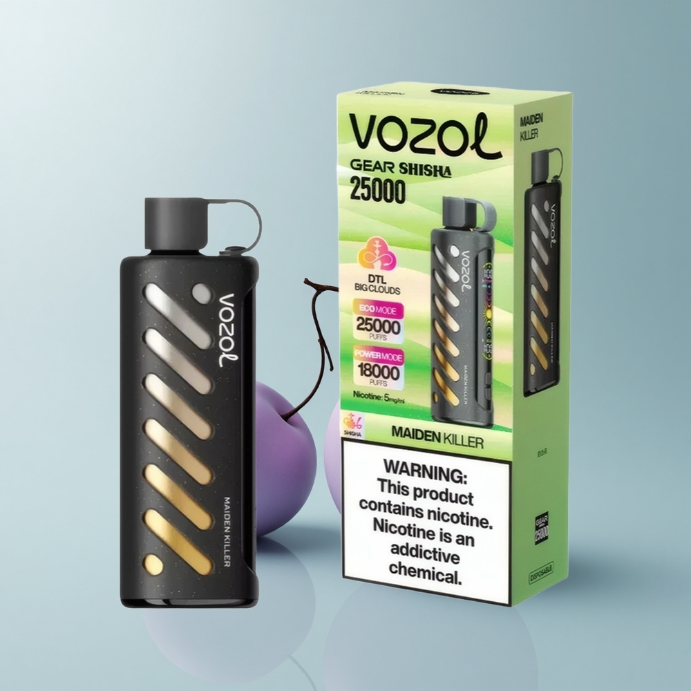VOZOL Gear Shisha 25000 Puffs Asesino de Doncellas: 30 Sabores Deliciosos y 5mg/ml de Nicotina