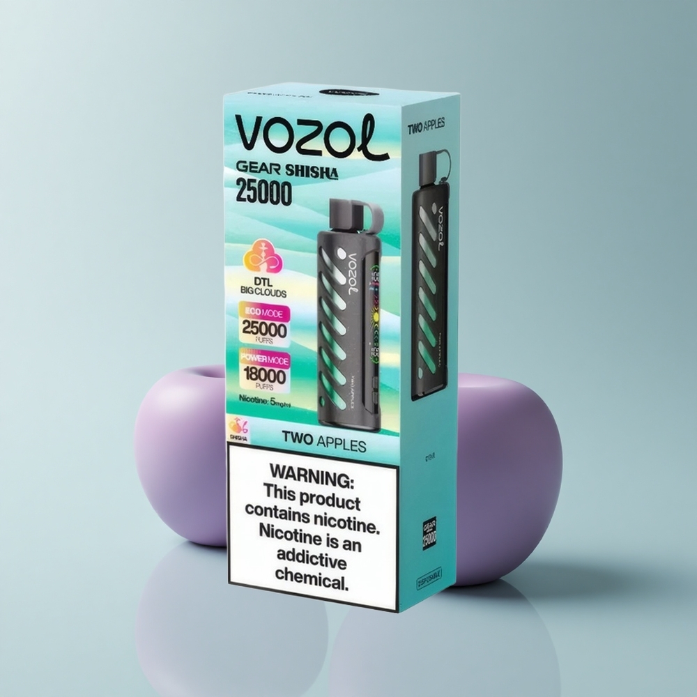 VOZOL Gear Shisha 25000 Puffs Dos Manzanas con 5mg/ml de Nicotina y 1000mAh