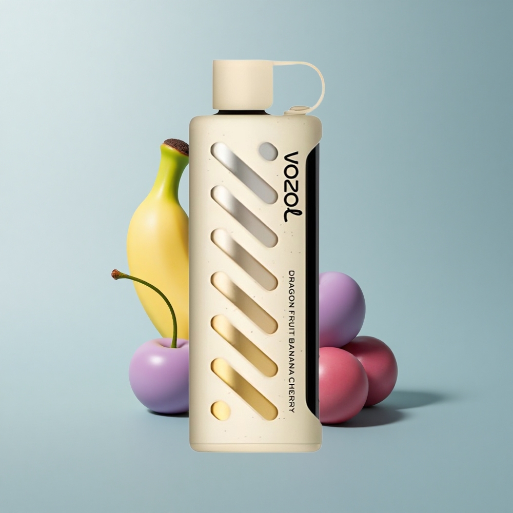 VOZOL Gear Shisha 25000 Puffs Fruta del Dragón Plátano Cereza con S.i.L.C Tech y 5mg/ml de nicotina