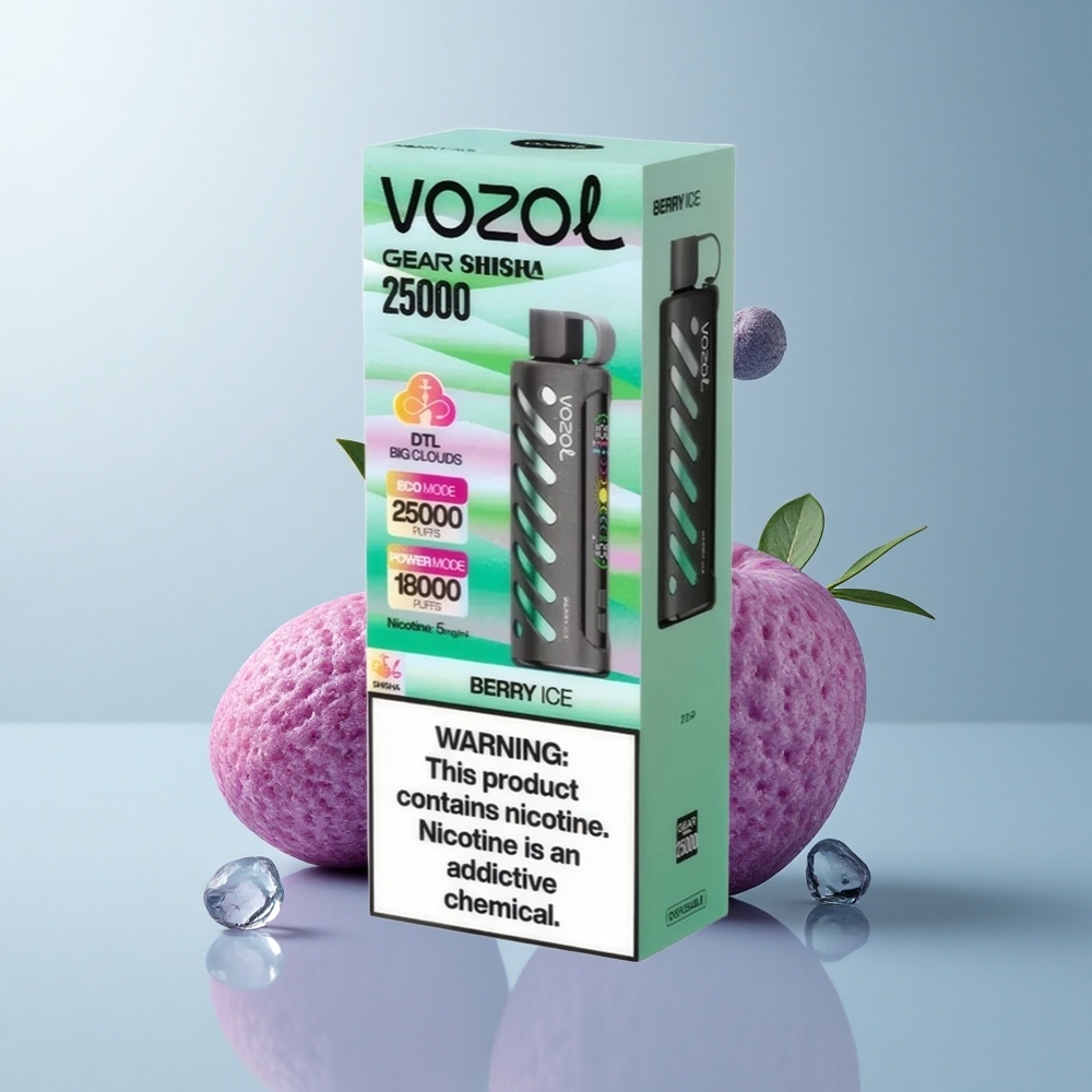 VOZOL Gear Shisha 25000 Puffs Helado de Bayas con 5mg/ml de Nicotina y 1000mAh