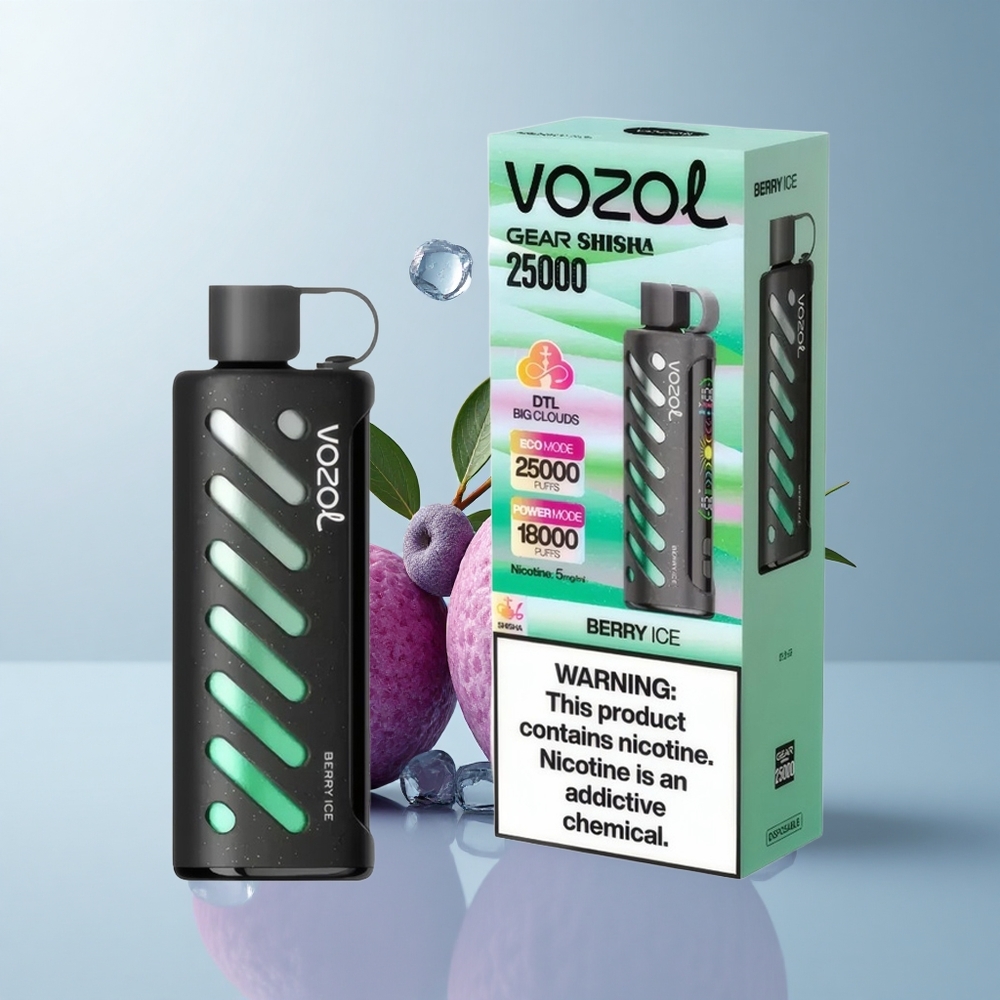 VOZOL Gear Shisha 25000 Puffs Helado de Bayas con 5mg/ml de Nicotina y 1000mAh