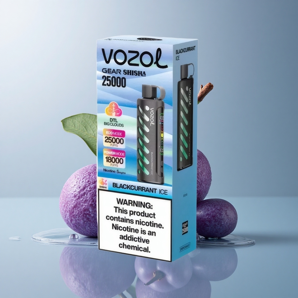 VOZOL Gear Shisha 25000 Puffs Helado de Grosella Negra con Chip Inteligente y 5mg/ml de Nicotina