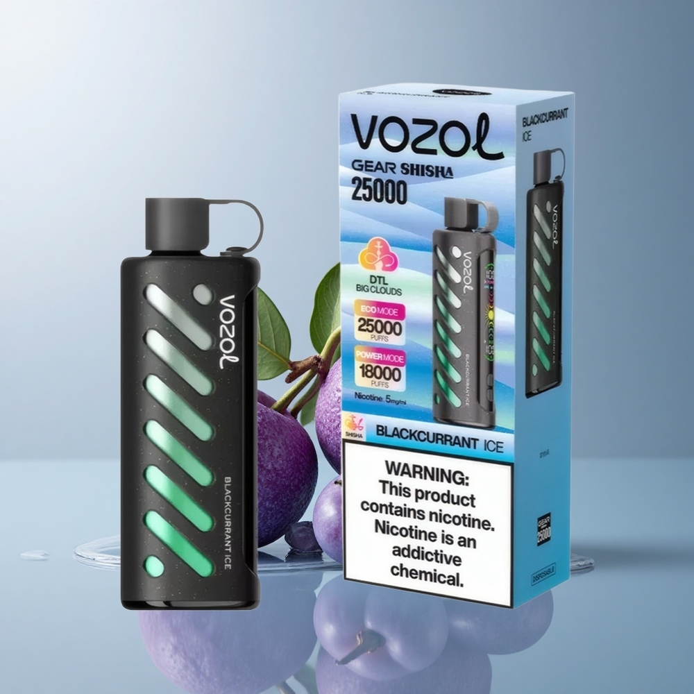 VOZOL Gear Shisha 25000 Puffs Helado de Grosella Negra con Chip Inteligente y 5mg/ml de Nicotina