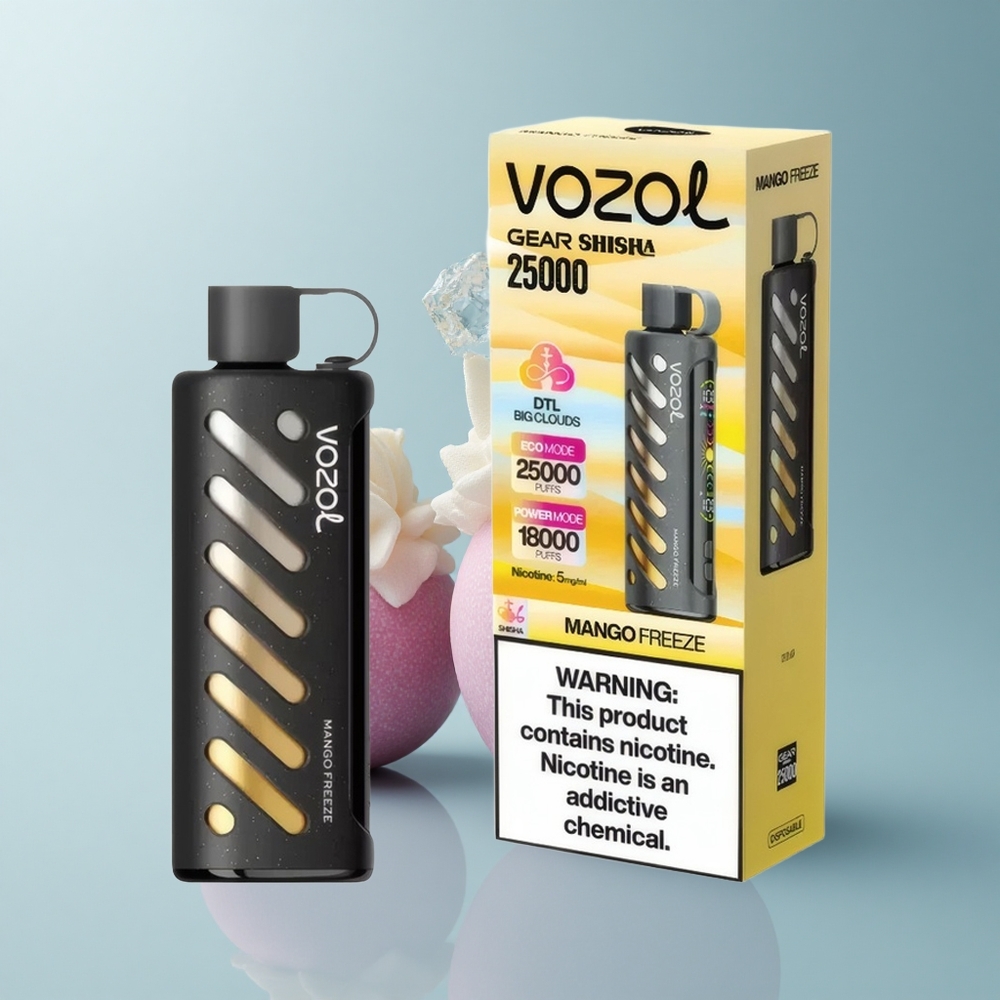 VOZOL Gear Shisha 25000 Puffs Mango Congelado Dual Mesh 5mg/ml