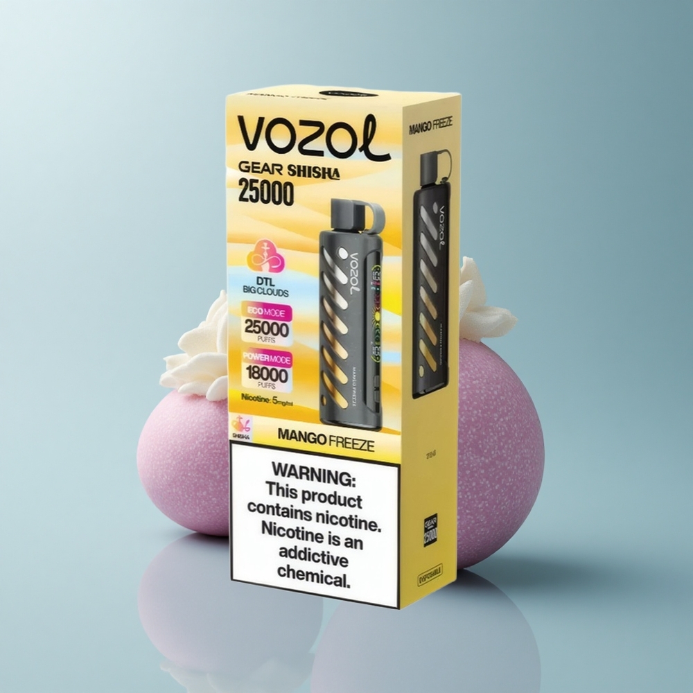 VOZOL Gear Shisha 25000 Puffs Mango Congelado Dual Mesh 5mg/ml