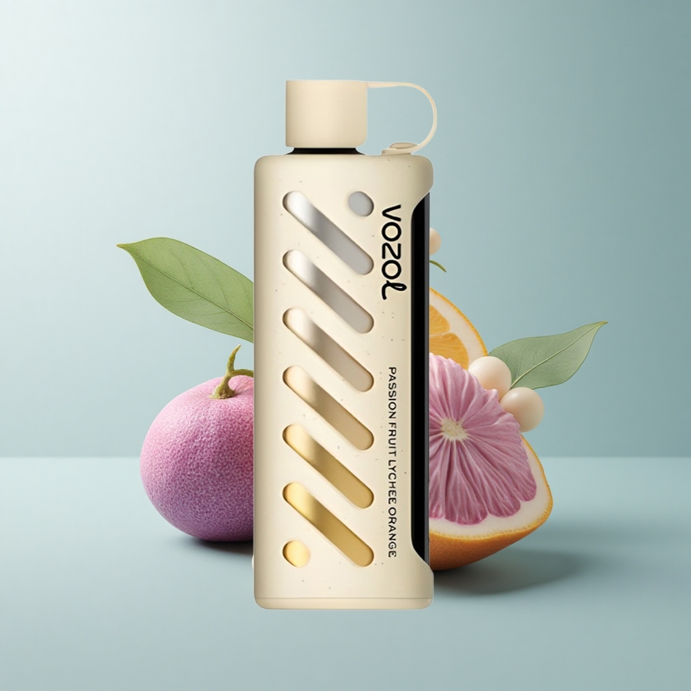 VOZOL Gear Shisha 25000 Puffs Maracuyá Lichi Naranja con Sabor Intenso, Chip Inteligente y 1000mAh