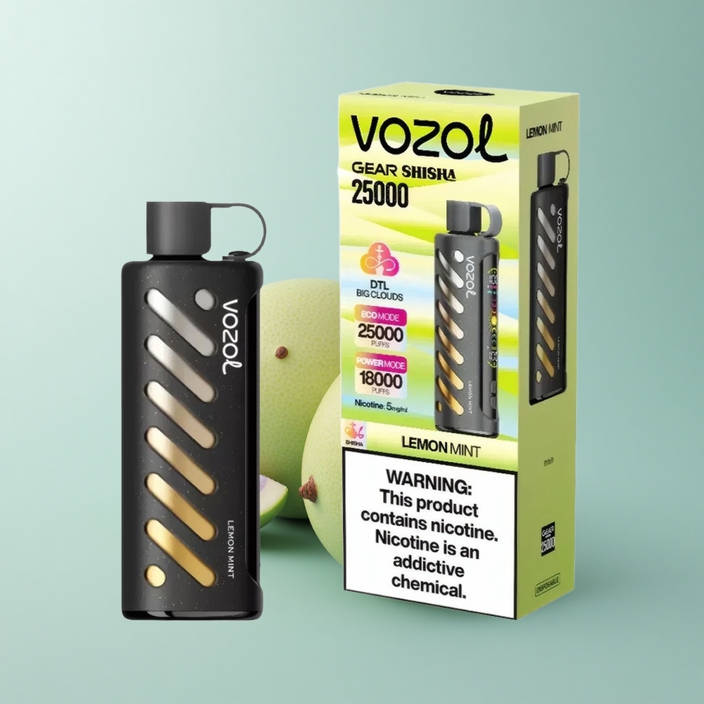 VOZOL Gear Shisha 25000 Puffs Menta Limón Doble Malla 1000mAh