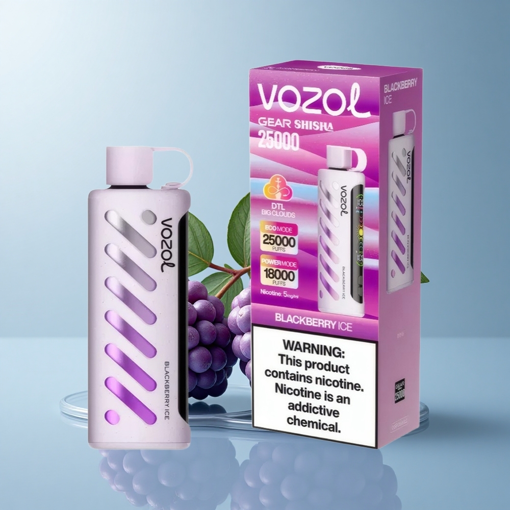 VOZOL Gear Shisha 25000 Puffs Mora Helada Dual Mesh 1000mAh 5mg Nicotina