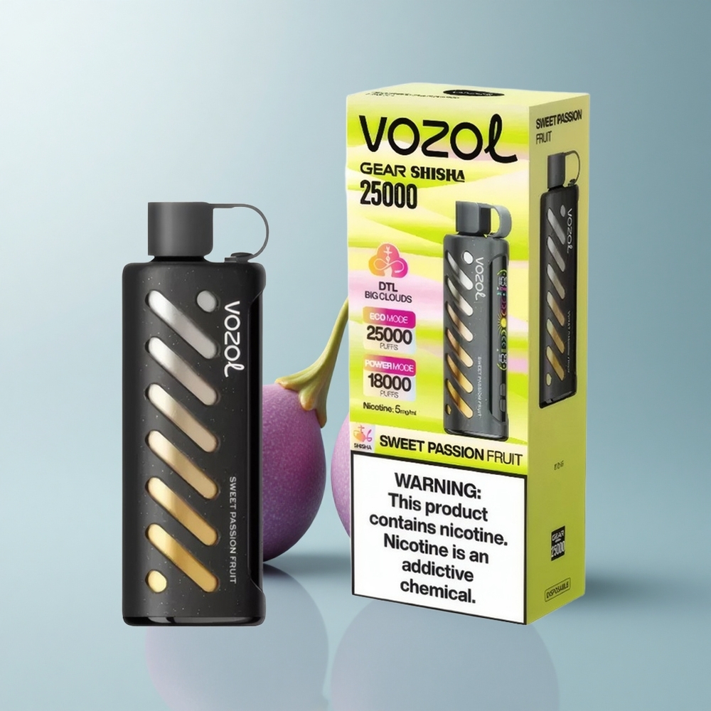 VOZOL Gear Shisha 25000 Puffs Pasión Frutal Dulce con S.i.L.C Tech y 1000mAh