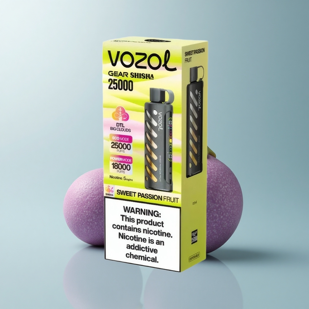 VOZOL Gear Shisha 25000 Puffs Pasión Frutal Dulce con S.i.L.C Tech y 1000mAh