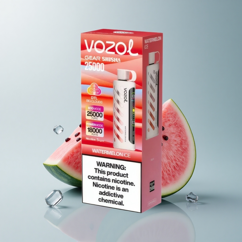 VOZOL Gear Shisha 25000 Puffs Sandía Helada con 5mg/ml de Nicotina y 1000mAh