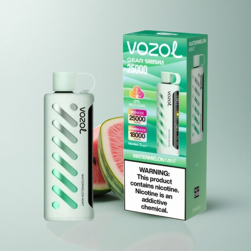 VOZOL Gear Shisha 25000 Puffs Sandía Menta con 5mg de Nicotina y 1000mAh