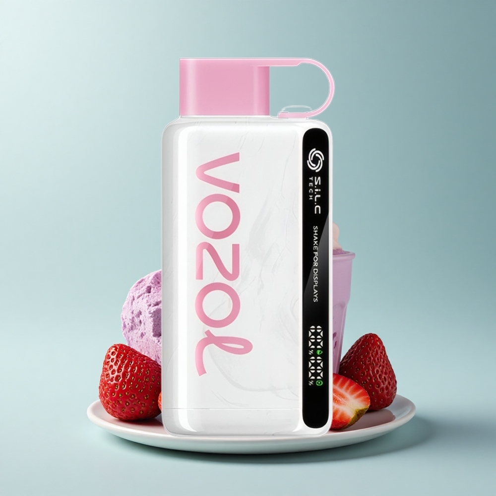 VOZOL STAR 9000/12000 Puffs Helado de Fresa con Carga Rápida 30% y Protección de Boquilla