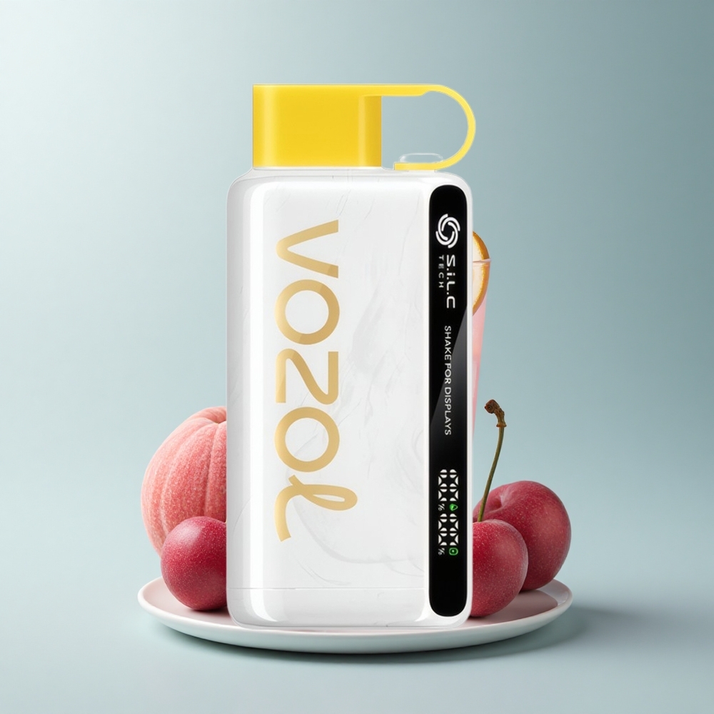 VOZOL STAR 9000/12000 Puffs Limonada de Cereza y Melocotón con Recarga Rápida y 650mAh